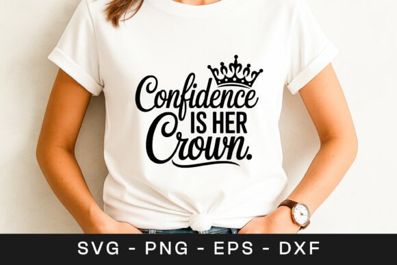 Confidence Is Her Crown Quote SVG PNG Review for Real Embroidery Projects