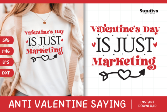Funny Anti Valentine's Day Quote SVG 18 for Real Embroidery Projects