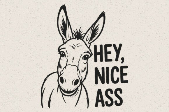 Funny Bathroom Donkey SVG