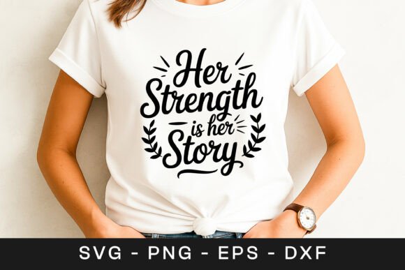 Her Strength Is Her Story Quote SVG PNG Review for Real Projects