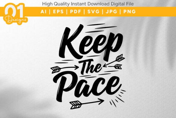 Keep the Pace Fitness Quote SVG Review: A Typographic Powerhouse for Embroidery Projects