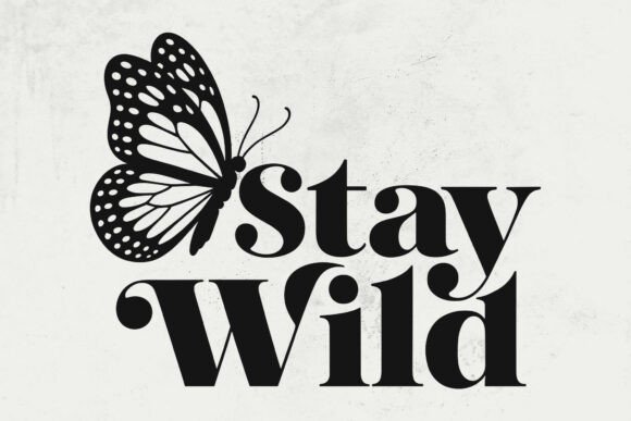 Stay Wild SVG, Butterfly PNG, Boho Style